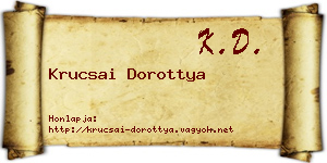Krucsai Dorottya névjegykártya
