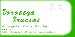 dorottya krucsai business card